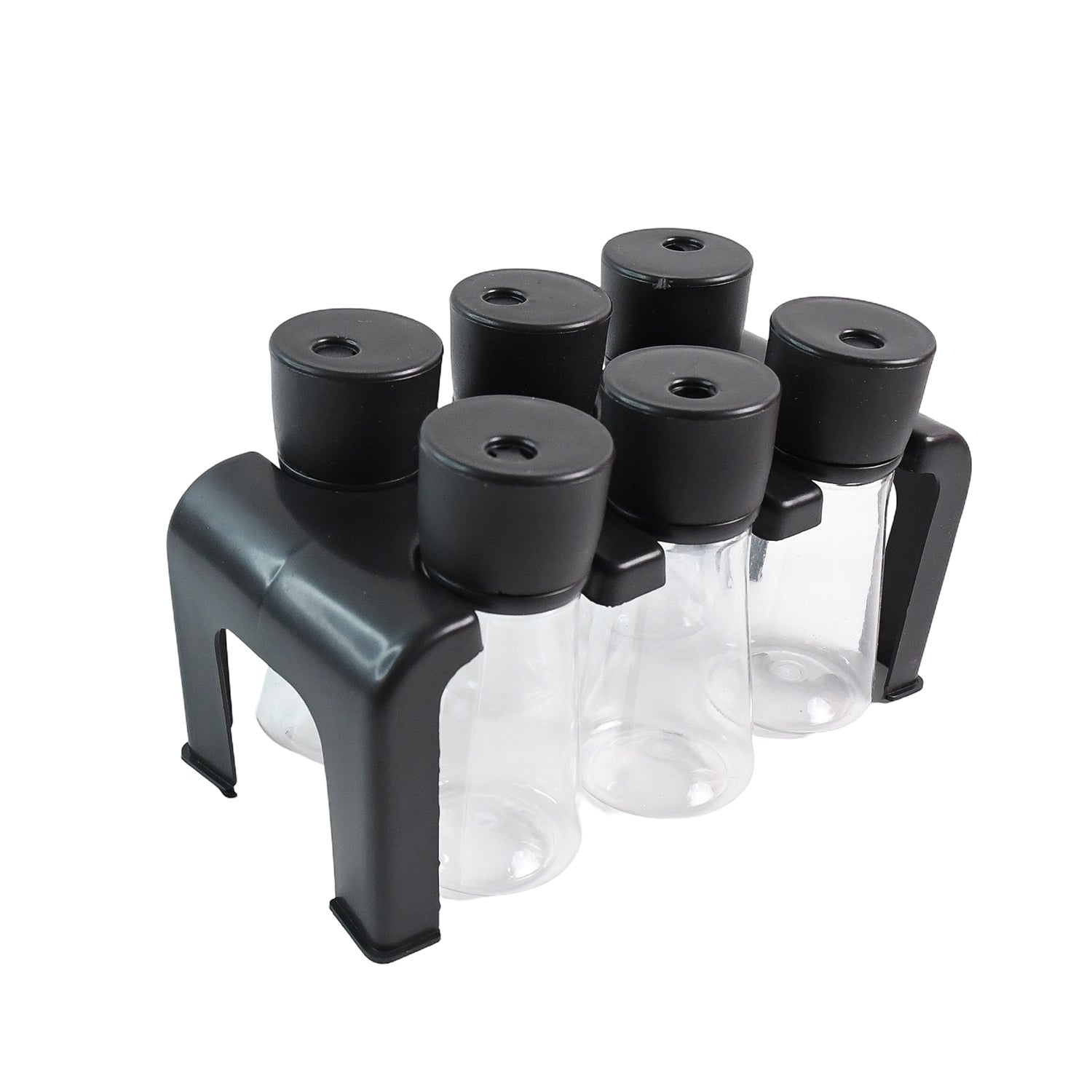 6-piece Plastic Spice Jar Set With Stand 6-piece Plastic Spice Jar Set With Stand